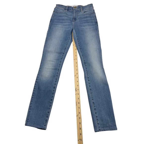Frame Le High Skinny Jeans Light Wash Europa Stretch Denim Size 25 - Picture 11 of 13